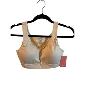Yummie Nylon Scoop Neck Bra Removable Pads Nude Womens 1X/2X NEW